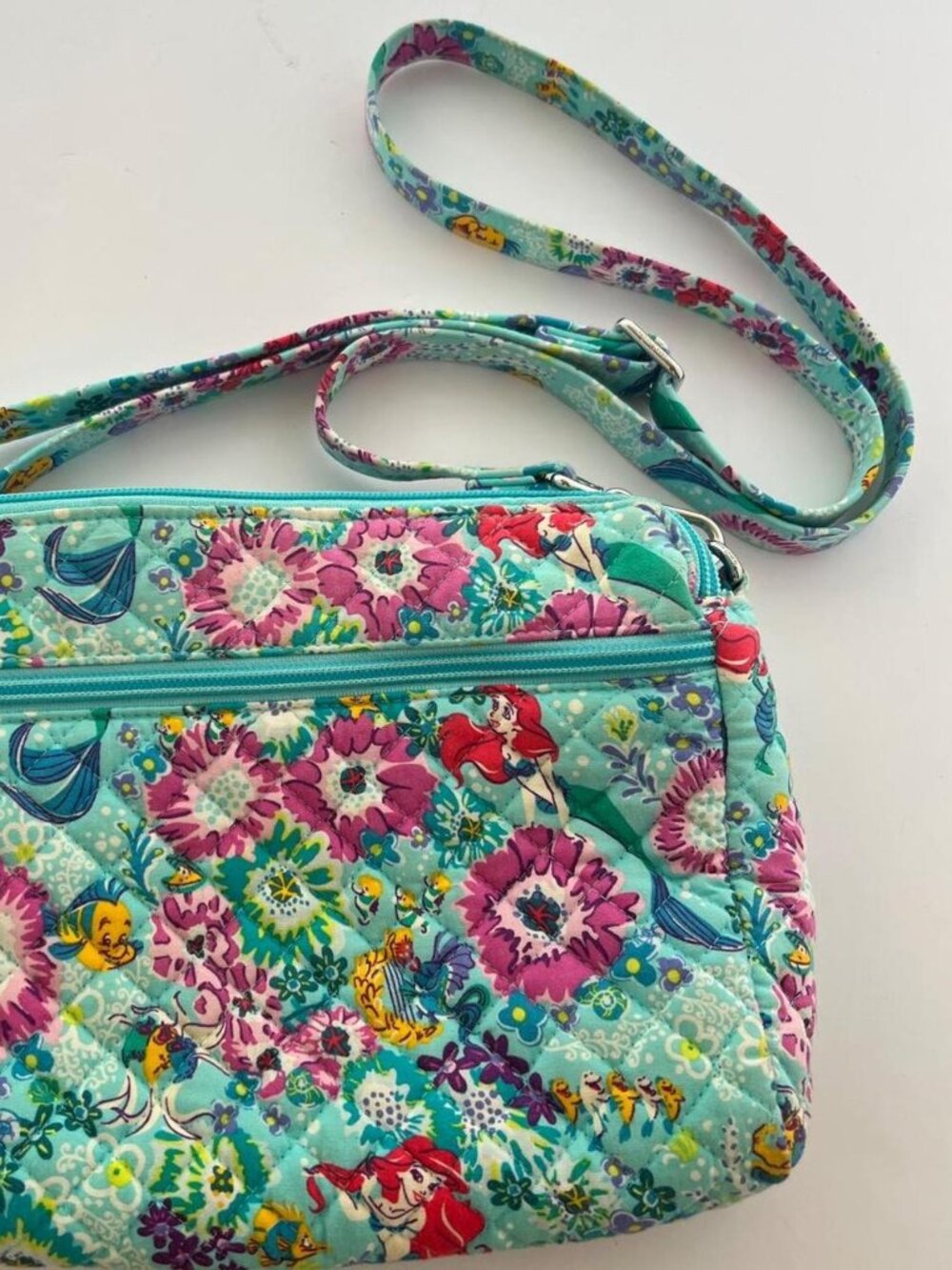 Vera Bradley Hipster Disney Little Mermaid Blue Purse Bag  In good, clean used c
